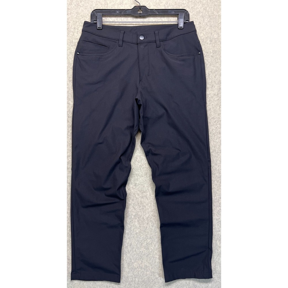 Lululemon Mens ABC Pants Black Flat Front 5-Pocket Warpstreme Performance 30